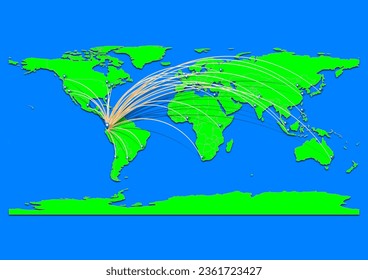 Cuenca, Ecuador map - Concept map for Cuenca, Ecuador on World map. Suitable for export concepts. File is suitable for digital editing and prints of all sizes.