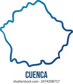 Cuenca province in Castilla La Mancha simplified map