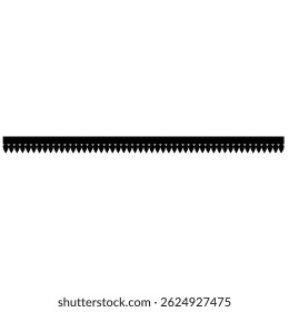 Cuff vector icon. simple lace border line illustration sign. Seamless lace trim symbol or logo.
