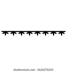 Ícone de vetor de manguito. sinal simples de ilustração de linha de borda de renda. Símbolo ou logotipo de guarnição de renda sem costura.