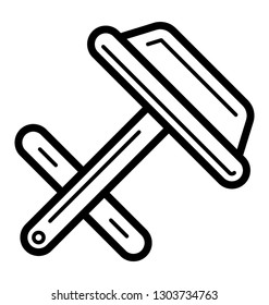 Cufflink line icon design 