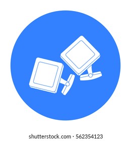 Cufflinks icon in black style isolated on white background. Jewelry and accessories symbol stock vector illustration.