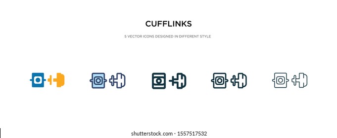 cufflinks icon in different style vector illustration. two colored and black cufflinks vector icons designed in filled, outline, line and stroke style can be used for web, mobile, ui