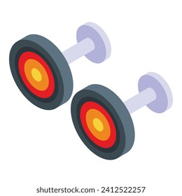 Cufflinks Symbol isometrische Vektorgrafik. Füllzubehör. Button-Anzug-Geschenk