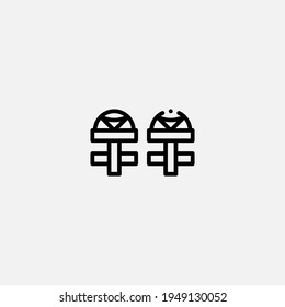 Cufflinks icon sign vector,Symbol, logo illustration for web and mobile