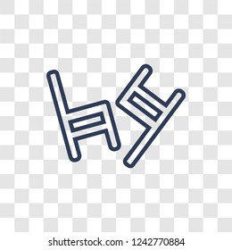 Cufflinks icon. Trendy linear Cufflinks logo concept on transparent background from Luxury collection