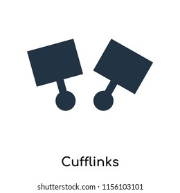 Cufflinks icon vector isolated on white background. thin symbols or lined elements in outline style