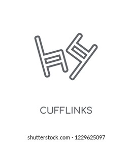 Cufflinks linear icon. Modern outline Cufflinks logo concept on white background from Luxury collection. Suitable for use on web apps, mobile apps and print media.