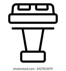 Manschettenknöpfe Ornamente Symbol Umriss Vektor. Hülsenbefestigungsbolzen. Manschettenknopf aus Metall