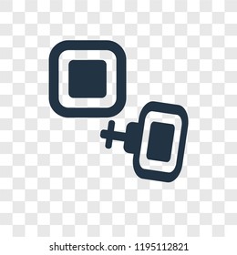 Cufflinks vector icon isolated on transparent background, Cufflinks transparency logo concept
