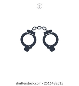 Cuffs icon symbol vector illustration isolated on white background