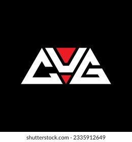 CUG triangle letter logo design with triangle shape. CUG triangle logo design monogram. CUG triangle vector logo template with red color. CUG triangular logo Simple, Elegant, and Luxurious design.