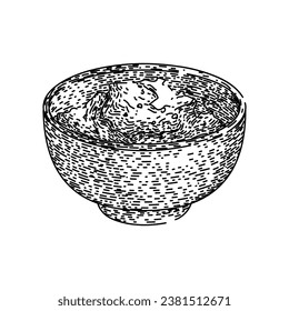 cuisine curry hand drawn. india spicy, asian dish, indian sauce cuisine curry vector sketch. isolated black illustration