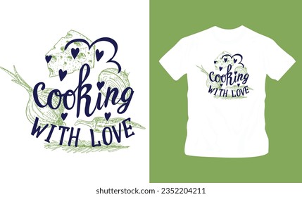 cuisine food quotes hand lettering typography vector illustration t-shirt design editable template