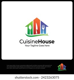 Cuisine House Restaurant Logo Template