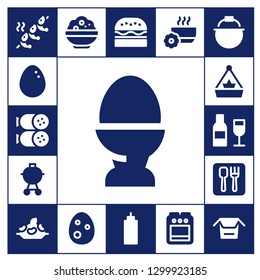 cuisine icon set. 17 filled cuisine icons.  Simple modern icons about  - Shrimp, Egg, Salami, Barbecue, Pot, Wine, Restaurant, Rice, Burger, Sauce, Bowl, Stove, Noodles