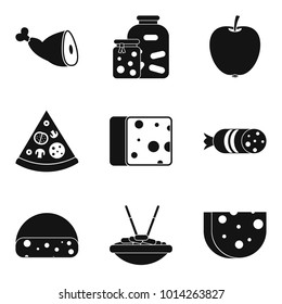 Cuisine icons set. Simple set of 9 cuisine vector icons for web isolated on white background