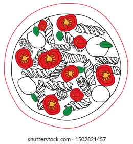 Cuisine, italian food, italian pasta, plate, spaghetti icon,vector