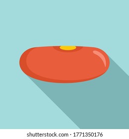 Cuisine kidney bean icon. Flat illustration of cuisine kidney bean vector icon for web design