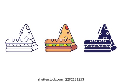 Cuisine line and solid illustration icon