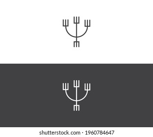  cuisine logo. Icon and label for design menu restaurant or café Lettering, calligraphy vector illustration
