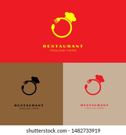 cuisine logo. Icons and labels for restaurant or cafe design menus. - vector