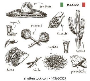 cuisine and souvenirs of Mexico