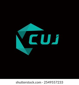 O logotipo criativo da carta minimalista da CUJ. CUJ vetor único iniciais alfabeto letra logotipo design 
