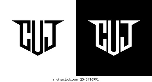 CUJ letter logo design with white background in illustrator, vector logo modern alphabet font overlap style, calligraphy designs for logo, Poster, Invitation, etc.
