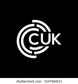 CUK letter logo design on black background. CUK creative initials letter logo concept. CUK letter design.
