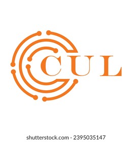 CUL letter design. CUL letter technology logo design on white background. CUL Monogram logo design for entrepreneur and business