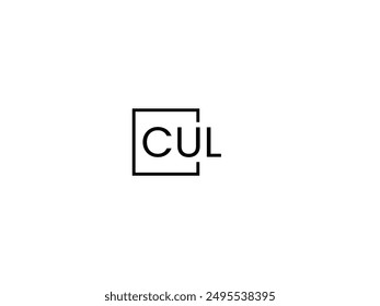 ILUSTRACIÓN VECTORIAL de diseño de logotipo inicial de letra CUL