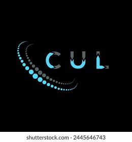 Diseño abstracto del logotipo de la letra CUL. Diseño único CUL. CUL.
