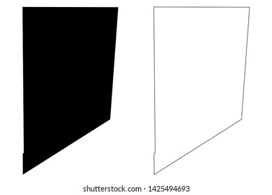 Culberson County, Texas (Counties in Texas, United States of America,USA, U.S., US) map vector illustration, scribble sketch Culberson map