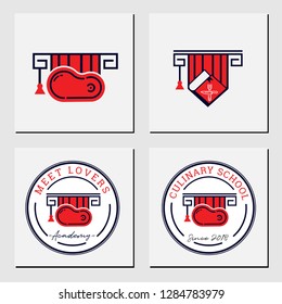 Culinary academy icons and badges