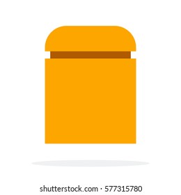 Culinary bank for storage of pasta and cereals vector flat material design isolated on white