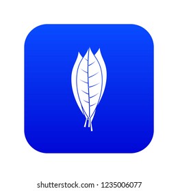 Culinary bay leaves icon digital blue for any design isolated on white vector illustration