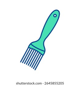 Escova culinária. Ícone de utensílio. Linha vetor utensílio de cozinha e ferramenta. Ilustração de talheres