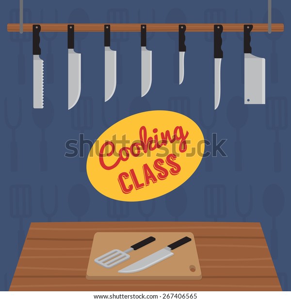 Culinary Cooking Classes Invitation Recipe Template Stock Vector