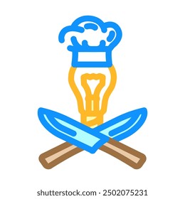 culinary creativity restaurant chef color icon vector. culinary creativity restaurant chef sign. isolated symbol illustration