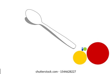 Culinary elements hand drawn kitchen posters spoon. This culinary elements take the spoon as an object vector image. The spoon is part of the culinary elements.