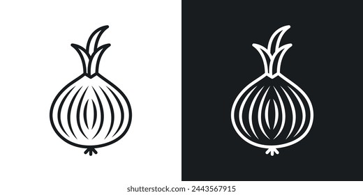 Esenciales culinarios Iconos de cebolla y ajo. Símbolos de Ingredientes y Sabor de Cocina.