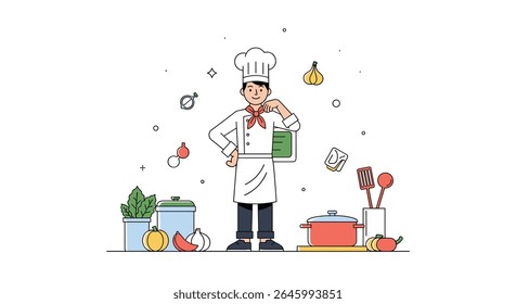 Preparação de receita de especialização culinária e técnicas de culinária de alimentos finos