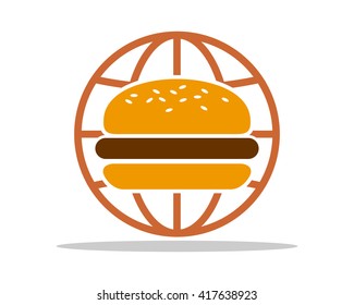 culinary food fast food junk food hamburger burger globe