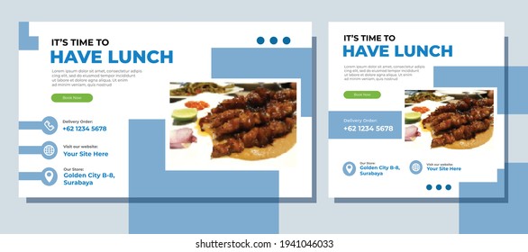 Culinary Food Landing Page Website and Social Media Post Template With Minimalist and Elegant Style. Clean. Modern. Sale. Ads Banner. Cover. Flyer. Feed. Card. Design. Facebook. Instagram. Youtube.