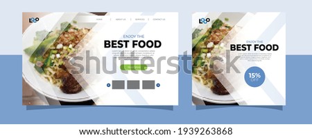 Culinary Food Landing Page Website and Social Media Post Template With Minimalist and Elegant Style. Clean. Modern. Sale. Ads Banner. Cover. Flyer. Feed. Card. Design. Facebook. Instagram. Youtube.