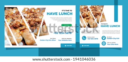 Culinary Food Landing Page Website and Social Media Post Template With Minimalist and Elegant Style. Clean. Modern. Sale. Ads Banner. Cover. Flyer. Feed. Card. Design. Facebook. Instagram. Youtube.