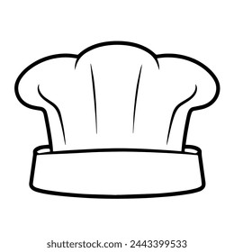 Culinary headgear symbol. Clean line art design element.