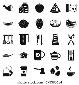 Culinary icons set. Simple set of 25 culinary vector icons for web isolated on white background