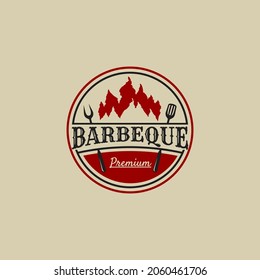 kulinarisches Logo, Grill oder Grill .Vektorgrafik für Firmenlogo oder -symbol